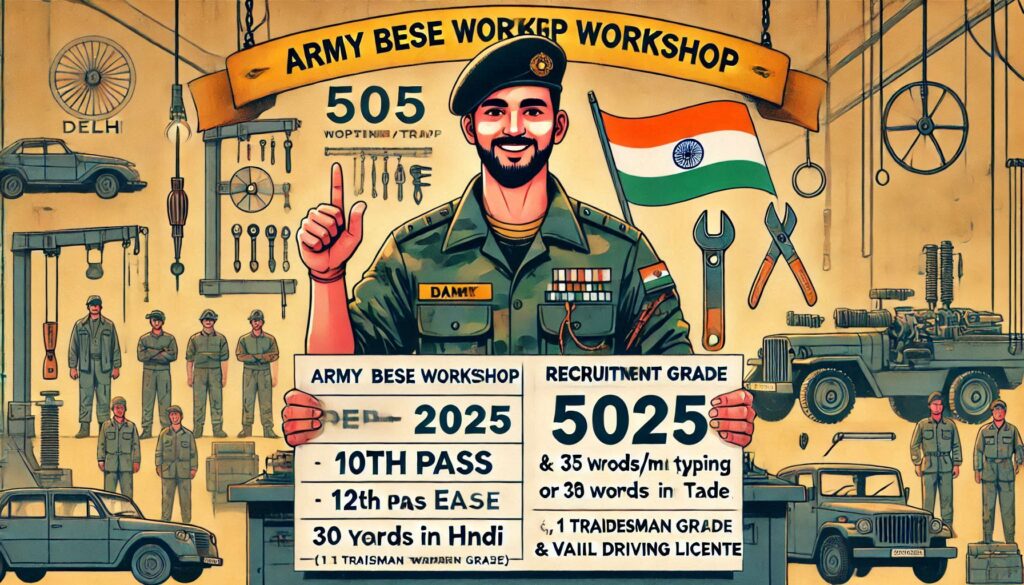 505 Army Base Workshop Recruitment Delhi